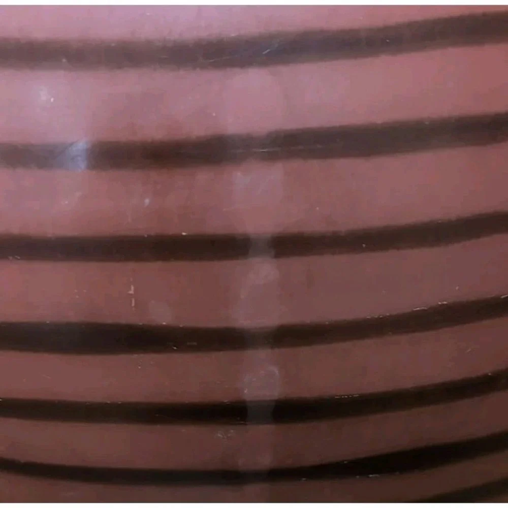 VTG Alex Calle Pottery‎ Jug Vase Signed Brown Geometric Modernist Peru Folk Art